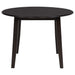 Catley 5-piece Round Drop Leaf Dining Table Set Dark Coffee