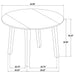 Catley 5-piece Round Drop Leaf Dining Table Set Dark Coffee
