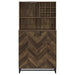 Mendoza 2-door Home Bar Cabinet Wine Storage Rustic Oak