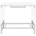 Norcrest 47-inch Acrylic Leg Bar Table White High Gloss