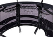Dallas 3-piece Curved Freestanding Home Bar Cabinet Black