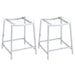 Jovani Acrylic Backless Counter Stool Chrome (Set of 2)