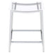 Jovani Acrylic Backless Counter Stool Chrome (Set of 2)