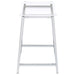 Jovani Acrylic Backless Counter Stool Chrome (Set of 2)