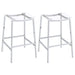 Jovani Acrylic Backless Bar Stool Chrome (Set of 2)