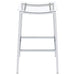 Jovani Acrylic Backless Bar Stool Chrome (Set of 2)