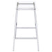 Jovani Acrylic Backless Bar Stool Chrome (Set of 2)
