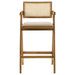 Kane Woven Rattan Wood Bar Chair Light Walnut (Set of 2)