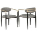 Bradbury Fabric Upholstered Dining Arm Chair Grey (Set of 2)