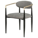 Bradbury Fabric Upholstered Dining Arm Chair Grey (Set of 2)