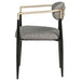 Bradbury Fabric Upholstered Dining Arm Chair Grey (Set of 2)