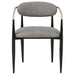 Bradbury Fabric Upholstered Dining Arm Chair Grey (Set of 2)