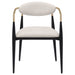 Bradbury Fabric Upholstered Dining Arm Chair Beige (Set of 2)