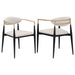 Bradbury Fabric Upholstered Dining Arm Chair Beige (Set of 2)