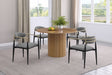 Bradbury Fabric Upholstered Dining Arm Chair Grey (Set of 2)