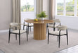 Bradbury Fabric Upholstered Dining Arm Chair Beige (Set of 2)