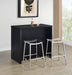 Topanga Engineered Wood Freestanding Home Bar Black