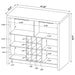 Topanga Engineered Wood Freestanding Home Bar Black