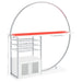 Risley 2-door Circular LED Wine Cabinet White High Gloss