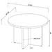 Jamestown Round 47-inch Composite Wood Dining Table Mango