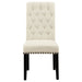 Alana Fabric Upholstered Dining Side Chair Beige (Set of 2)