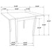 Kelso 3-piece Drop Leaf Dining Table Set Cappuccino and Tan