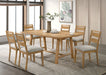 Duncan 7-piece Rectangular Wood Dining Table Set Washed Oak