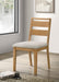 Duncan Ladder Back Dining Side Chair Washed Oak (Set of 2)