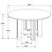 Ottowa 47-inch Round Wood Dining Table with Shelf Brown