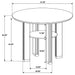 Ottowa 47-inch Round Counter Height Dining Table Brown