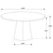 Franklin 5-piece 50-inch Round Dining Table Set Grey and Dark Oak