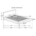 Jessica Wood Eastern King LED Panel Bed Cappuccino