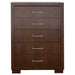 Jessica 5-piece Queen LED Bedroom Set Cappuccino