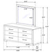 Jessica 6-drawer Dresser with Mirror Cappuccino