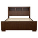Jessica California King LED Storage Bookcase Bed Cappuccino