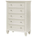 Sandy Beach 5-drawer Bedroom Chest Cream White