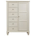 Sandy Beach 8-drawer Door Chest Cream White