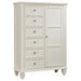 Sandy Beach 8-drawer Door Chest Cream White