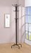 Collier 12 Hook Freestanding Coat Rack Hat Hanger Black