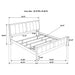 Carlton Wood Eastern King Panel Bed Cappuccino