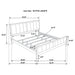 Carlton Wood California King Panel Bed Cappuccino