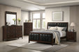 Carlton Wood Queen Panel Bed Cappuccino