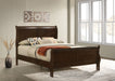 Louis Philippe Wood Full Sleigh Bed Cappuccino