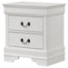 Louis Philippe 2-drawer Nightstand Bedside Table White