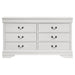 Louis Philippe 6-drawer Dresser White