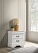 Louis Philippe 2-drawer Nightstand Bedside Table White