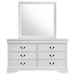 Louis Philippe 6-drawer Dresser and Mirror White