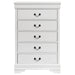 Louis Philippe 5-drawer Bedroom Chest White
