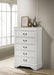 Louis Philippe 5-drawer Bedroom Chest White