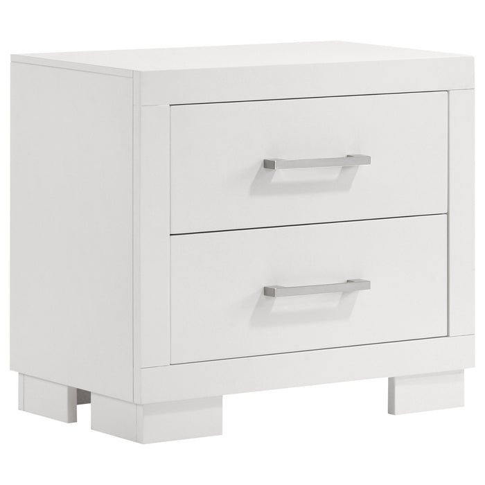 Jessica 4-piece Eastern King LED Bedroom Set Snow White